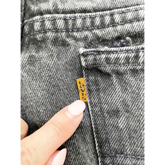 Levi’s 505 Black Denim Straight Leg Orange Tab 1996 36x34 - Picture 6 of 7